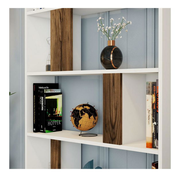 Raft Limba (Alb + lemn de nuc)