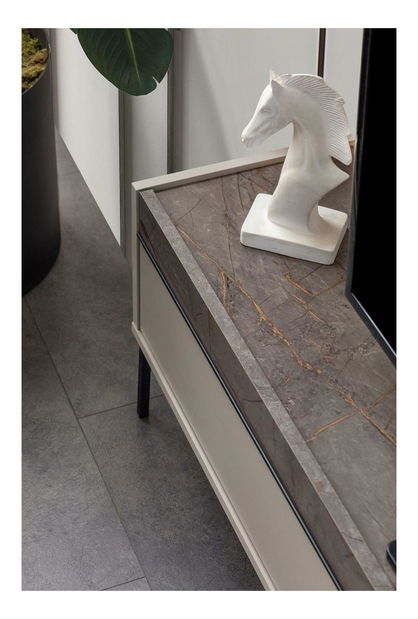 TV stolík/skrinka Beskade TV (čierna piesková)