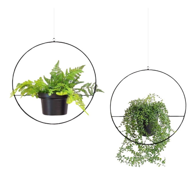 Virágtartó szett (2 db.) Wilfred 2 (fekete)