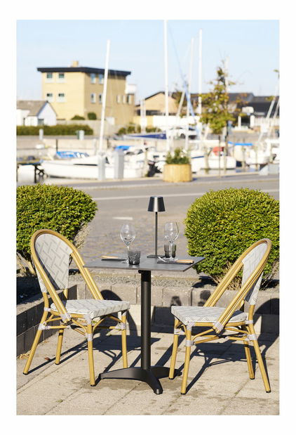 Záhradná stolička Lazulia (biela + sivá)