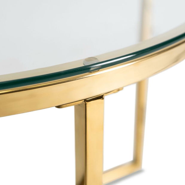 Stolić za kavu Fragmento (prozirna + zlatna) 