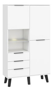 Šatníková skriňa Shela SVN-13 (biela + biely lesk)