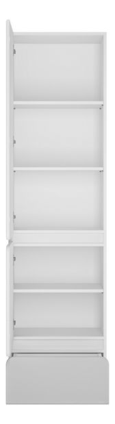 Polcos szekrény Albunus S01 (alpesi fehér + fényes szürke)