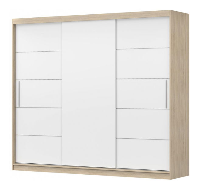 Dulap de haine Arrun (stejar sonoma + alb)