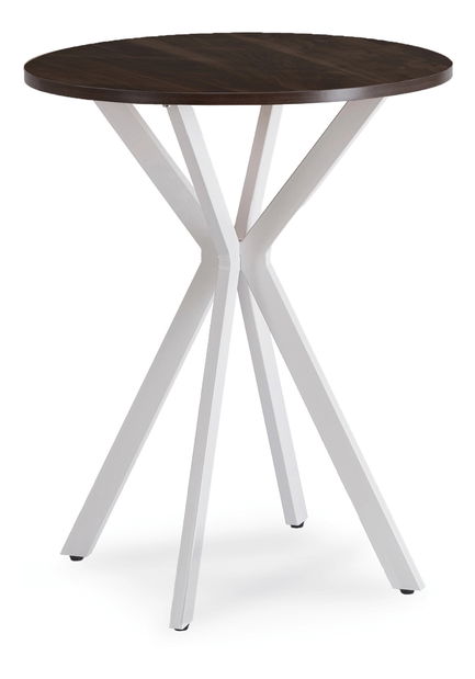 Jedálenský stôl Loren 60 (orech + biela) (pre 4 osoby)