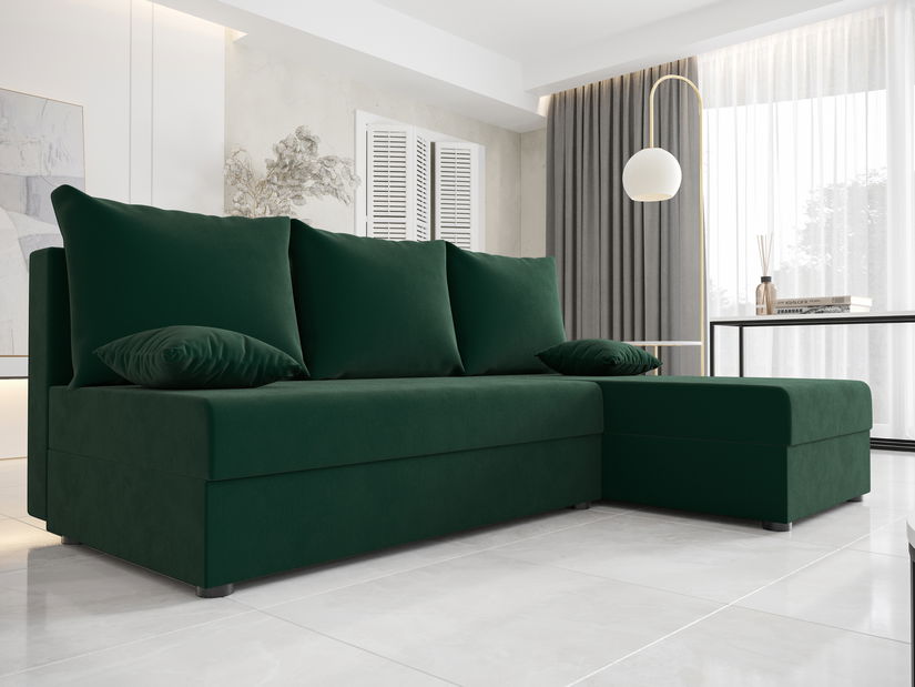 Kutna garnitura Harmony L (tamnozelena) (D)