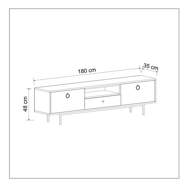 TV stolík/skrinka Dedoto (antracit) 