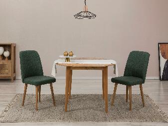 Set mobilier sufragerie Nidupo 8 (verde + pin atlantic) (pentru 2 persoane)