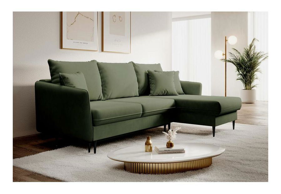 Colțar Vivaldio L (măslin + negru)