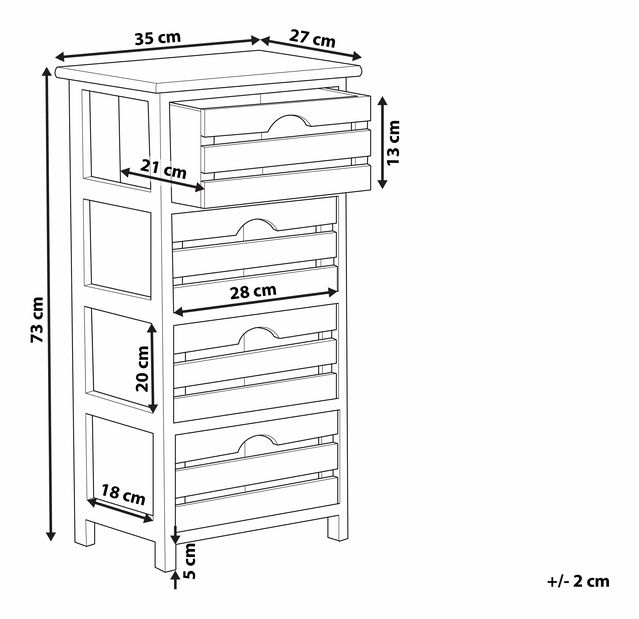 Komoda ZALIRA (svetlé drevo)