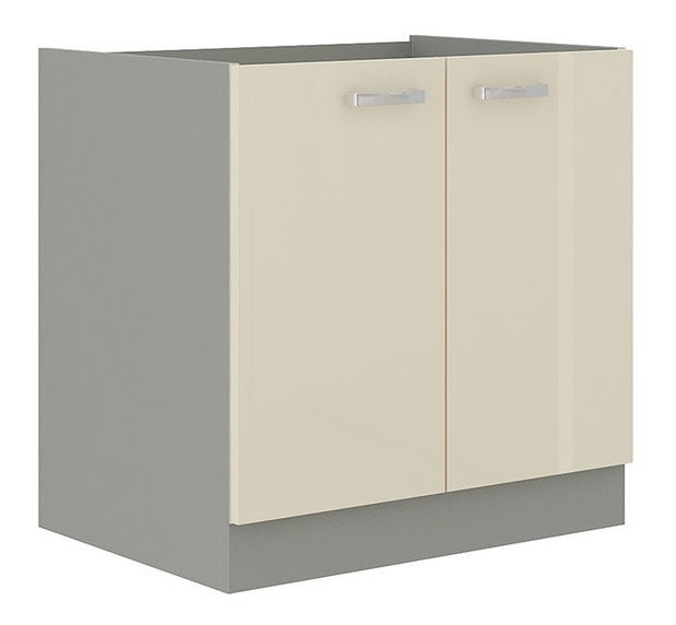 Donji kuhinjski ormarić ispod sudopera Milo 80 ZL 2F BB (siva + krem sjaj)
