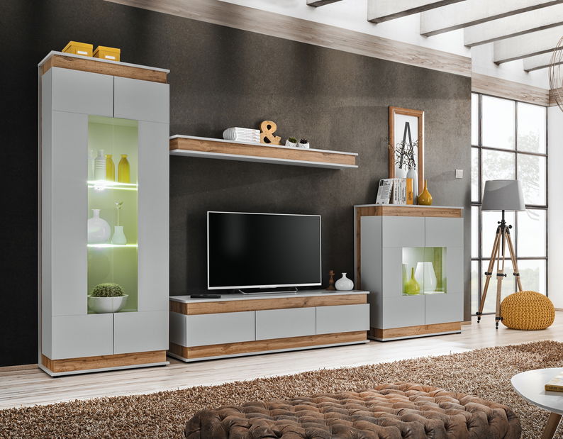 Mobilier living Bernice 20 ASPG BL (gri perlă + stejar artrisan)