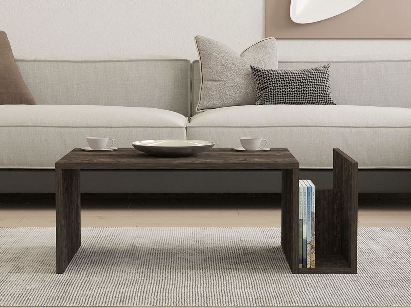 Dohányzóasztal Lekumi (antracit) 