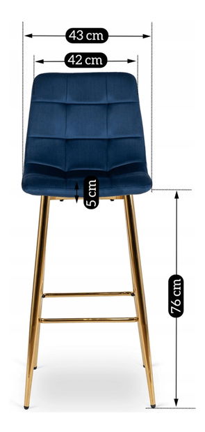 Blagovaonska stolica Abisales (mornarsko plava) 