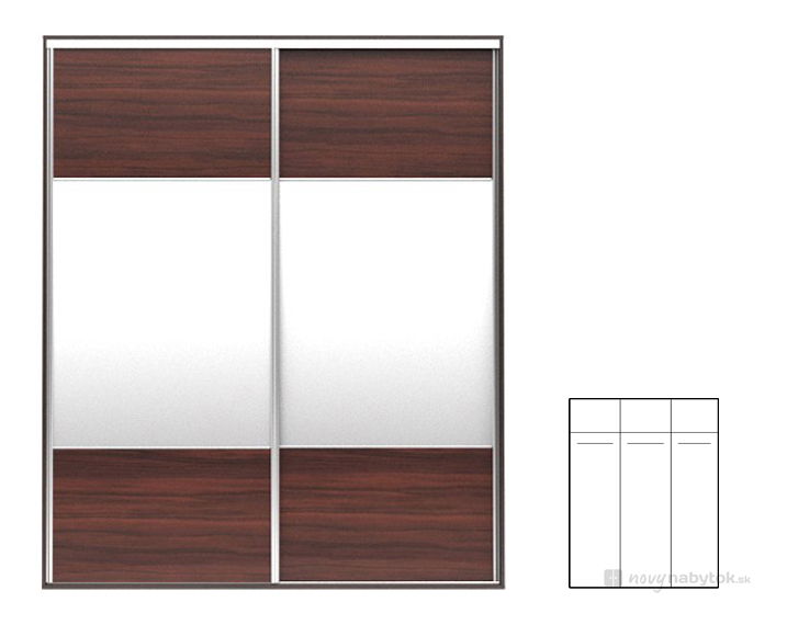 Šatníková skriňa BRW F19 SZF2M/200