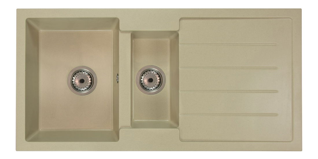 Kuchynský drez Yuxur (béžová) (s 2 otvormi pre batériu) (P)