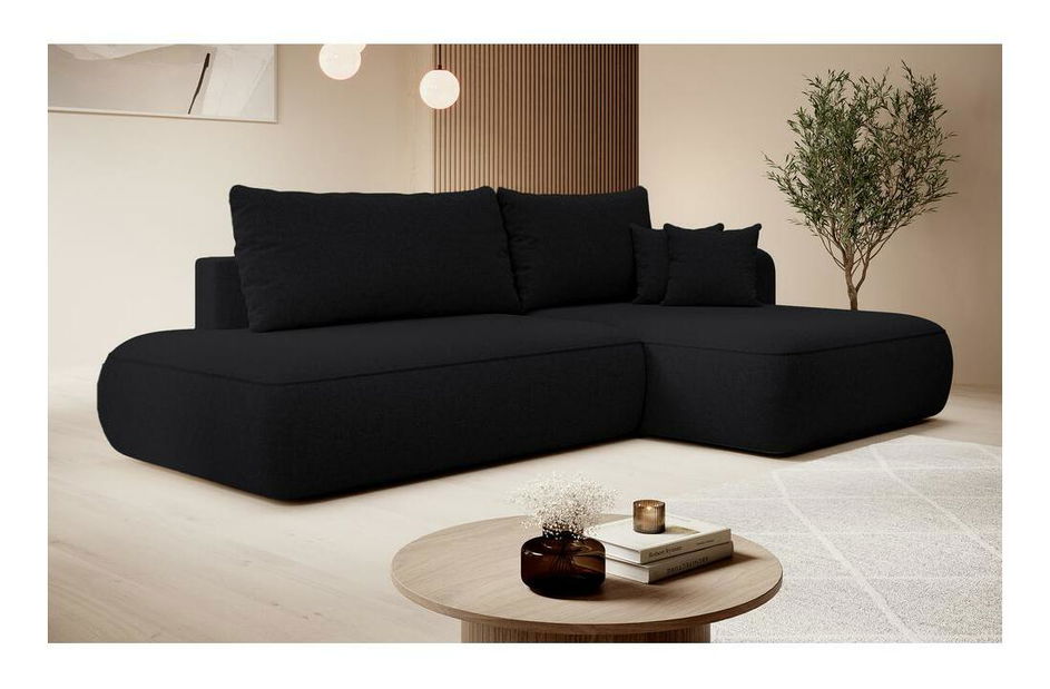 Sarokkanapé Fergie (J) (fekete + fekete)