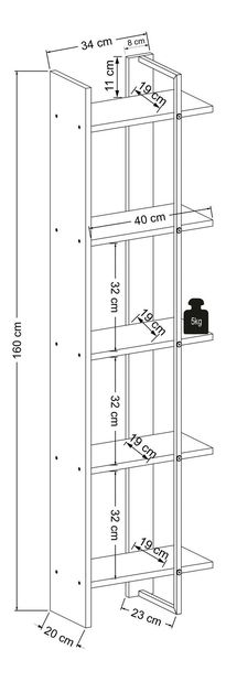 Regál Benolo (biela) 