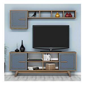 Mobilier living Aysha (Nuc + albastru)