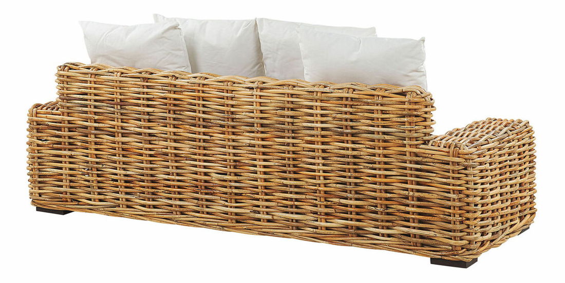 Zahradná sedacia súprava FIORO (polyratan) (hnedá) (pre 3 osoby)