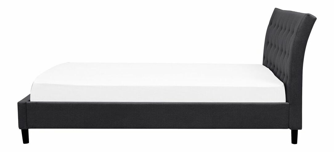 Franciaágy 180 cm SANTORI (ágyráccsal) (sötétszürke)