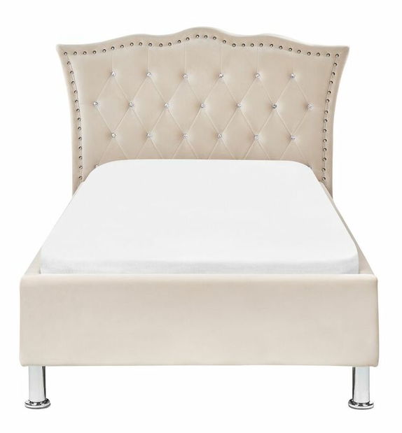 Jednolôžková posteľ 200 x 90 cm Metty (béžová) (s roštom)