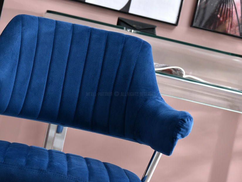 Stolica Merylyn (mornarsko plava + krom)