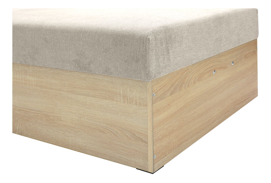 Jednolôžková posteľ (váľanda) 85 cm Fines Idona (hnedosivá) (s roštom a matracom) (s úl. priestorom)