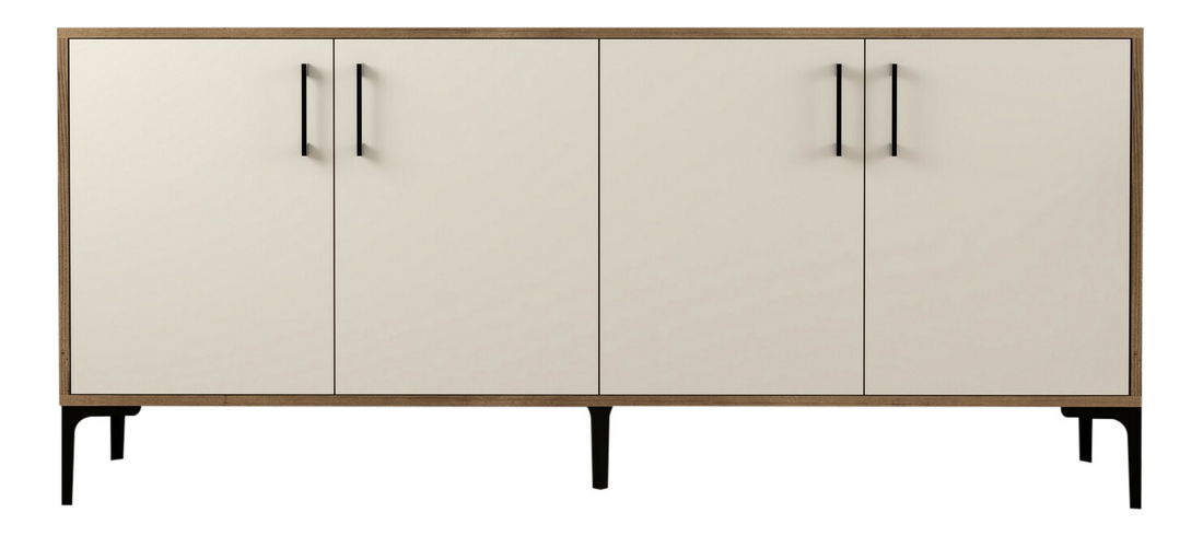 Skrinka Kim 180 (Orech + Krémová)