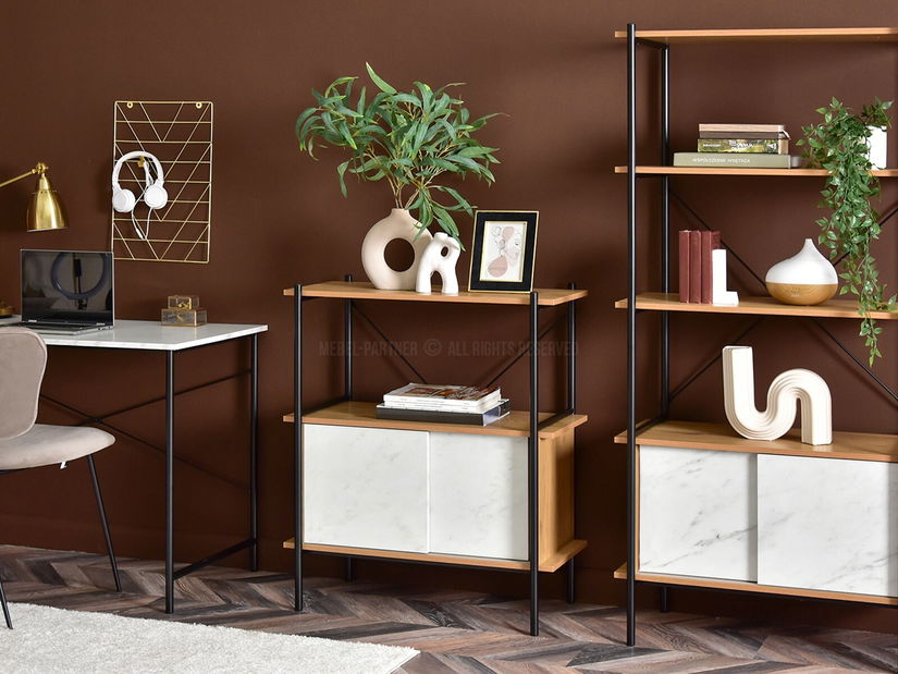 Raft Almasa A2 (marmură albă + negru)