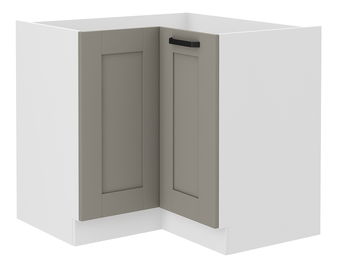Rohová dolná kuchynská skrinka Lucid 89 x 89 DN 1F BB (claygrey + biela)