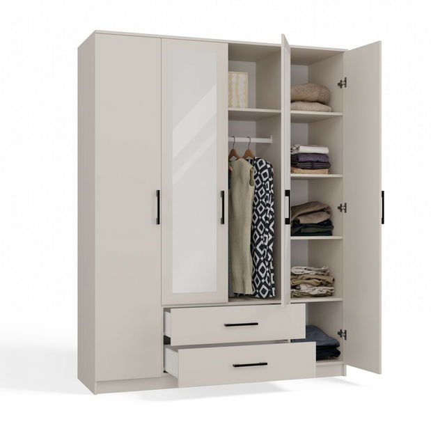 Dulap de haine Rigidez 3 (cashmir) (cu oglindă)
