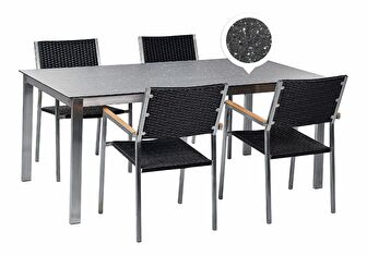 Set mobilier de grădină Cleopatra (ratan negru)