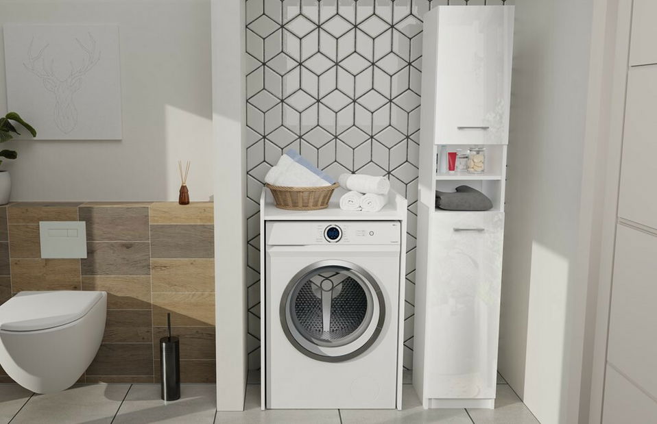 Kúpeľňová skrinka Maestra 5 (lesk biely)