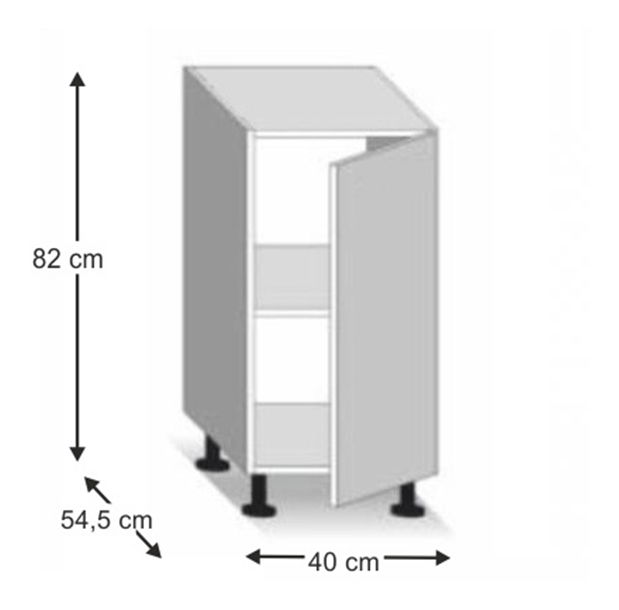 Dulap inferior de bucătărie Lilouse D 40