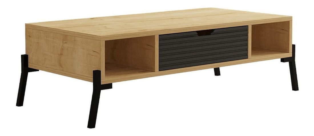 Măsuță de cafea Munibo (stejar zafir + antracit) 