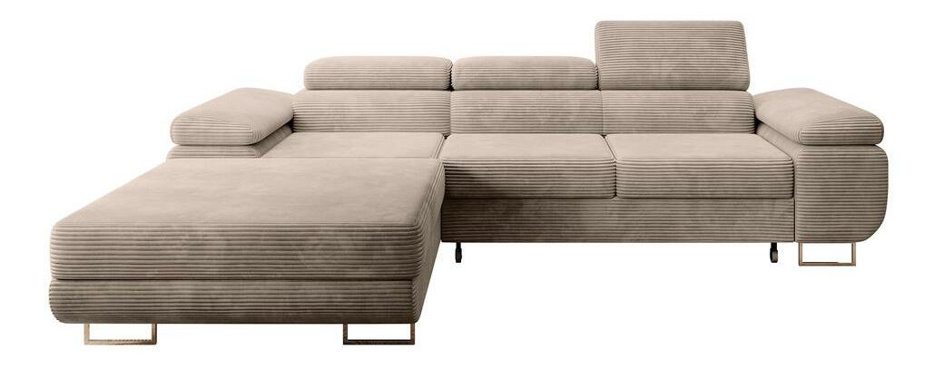 Kutna garnitura Grande (L) (tamnobež + krom)