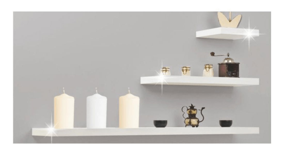 Polc Rala fényes fehér 120 cm