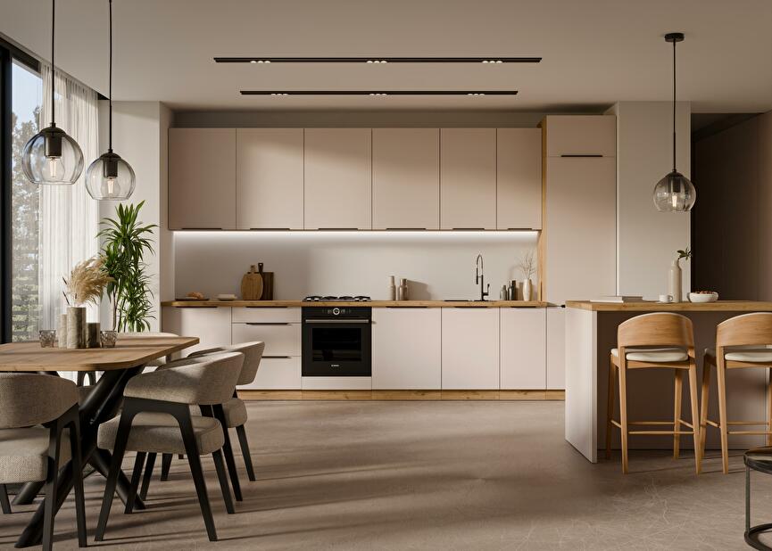 Rohová dolná kuchynská skrinka Sayla 90x90 DN 2F BB (kašmír + dub artisan)