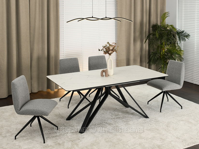 Étkezőasztal Venda (fehér márvány + fekete)