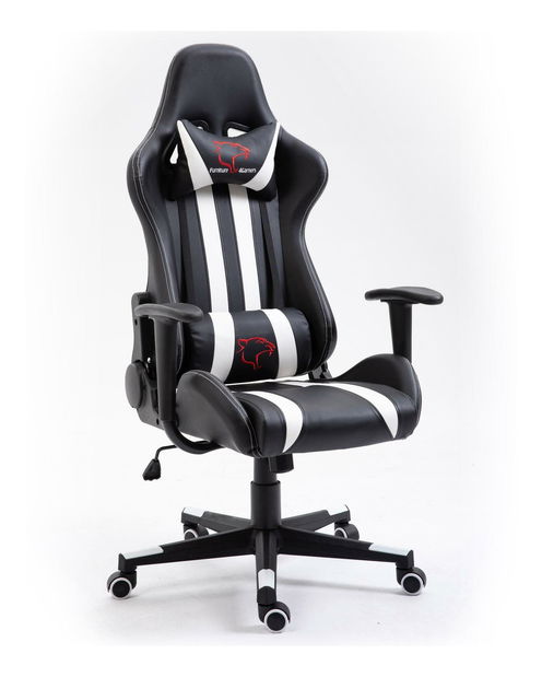 Scaun de birou/gaming Farhana (negru + alb)