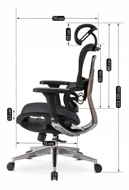 Uredska fotelja Necesarias (crna) 