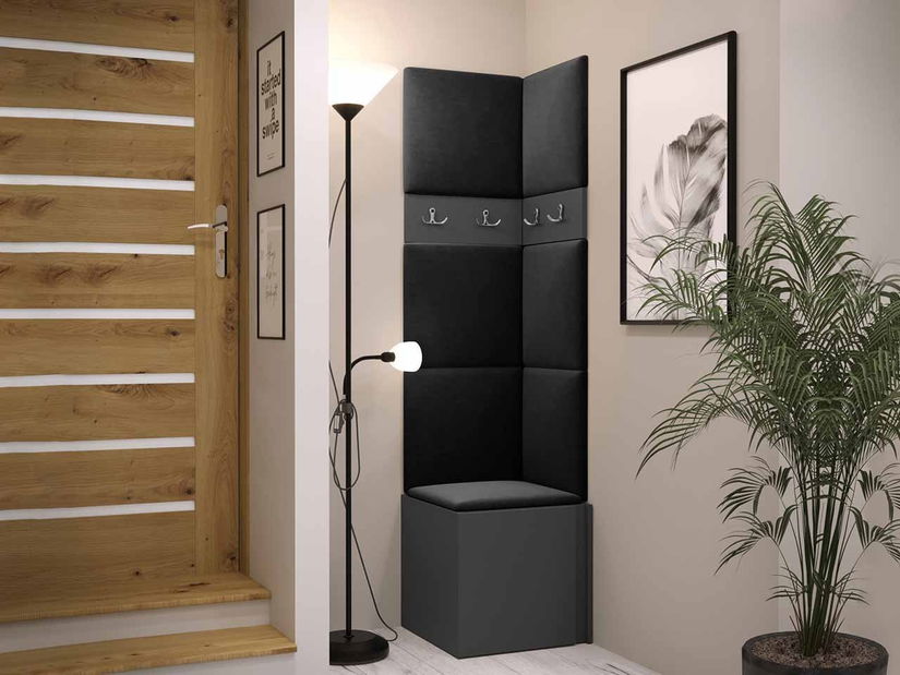 Mobilier hol Tovenaz XXI (grafit + negru)