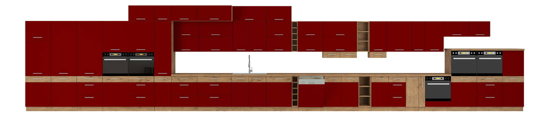 Dolná kuchynská skrinka Virion 60 DK 210 2F (dub lancelot + bordová)