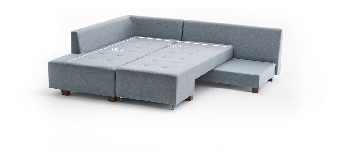 Rohová sedacia súprava Madagascar (L) (Svetlá modrá)