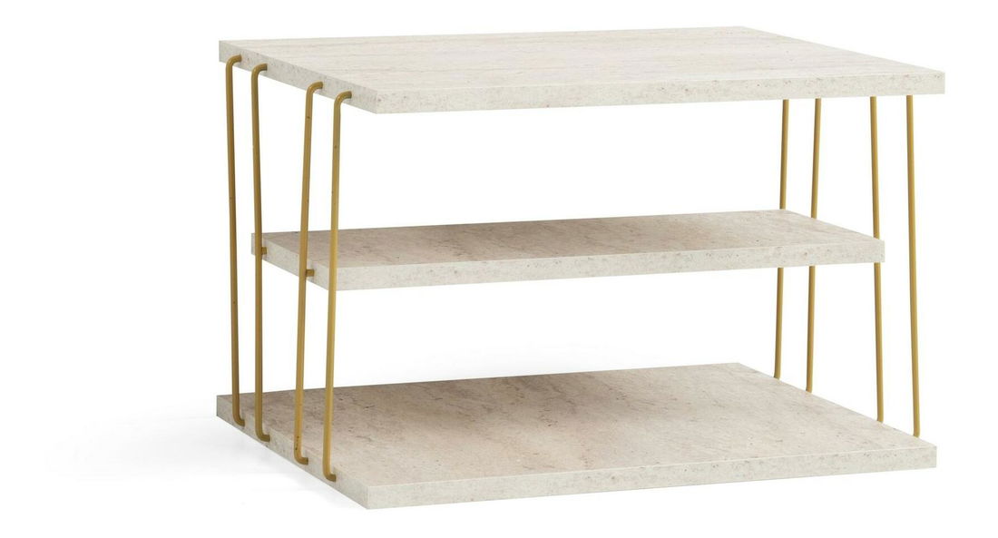 Kézi asztal Lifia (arany + világos márvány)