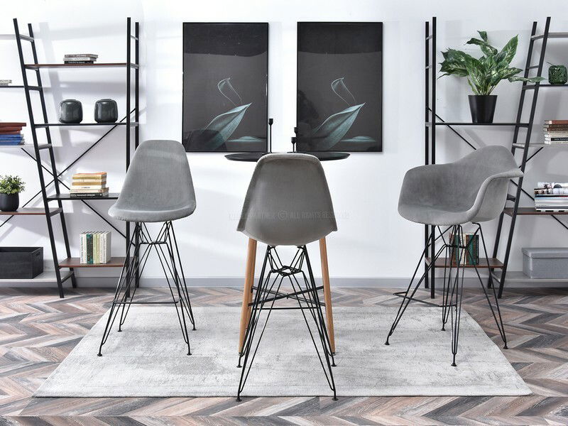 Stolička Epsie (sivá + čierna)