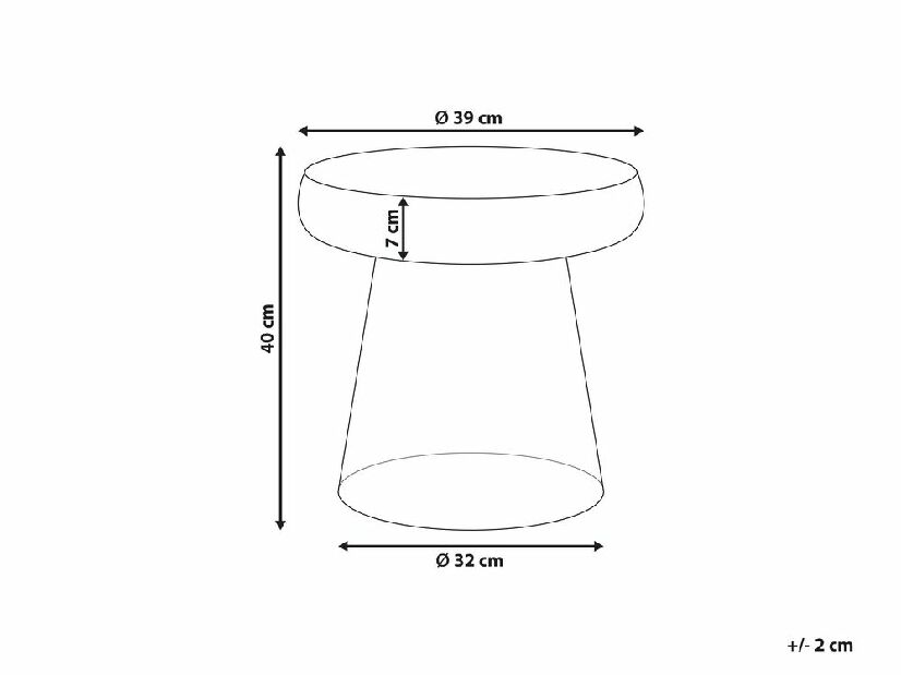 Măsuță laterală de cafea Cora (gri)