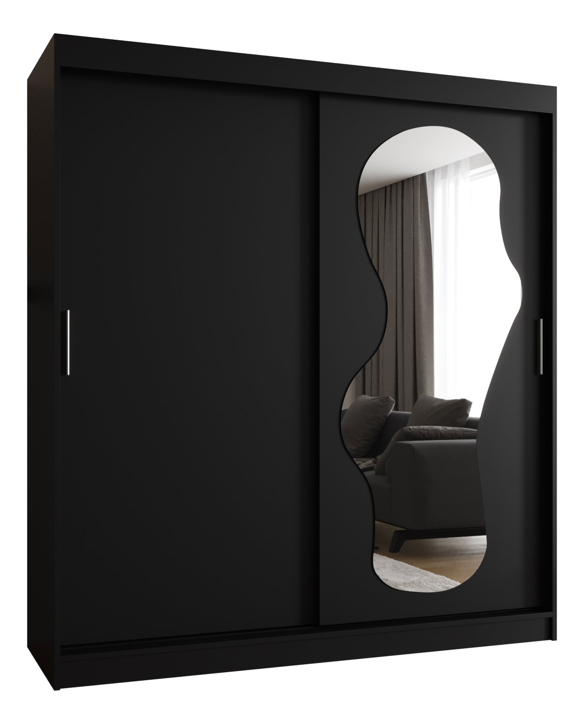 Ruhásszekrény 180 cm Ulta (fekete)