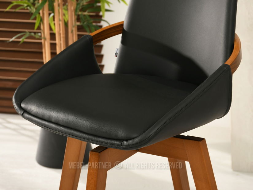 Scaun Heike (nuc închis + nuc)